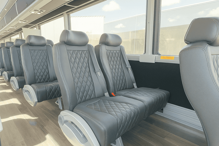 interior of Coach Bus Reno charter bus